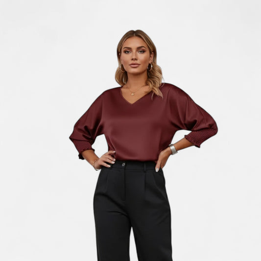 Velmonti Mode | Women's Plus Size Elegant Batwing Blouse