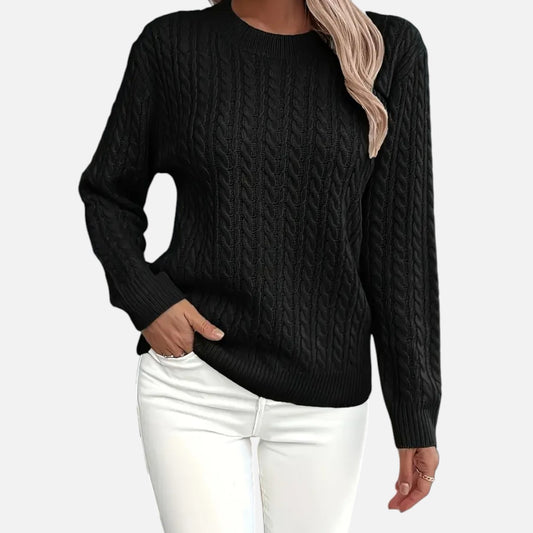 Velmonti Mode | Women’s Casual Loose Fit Round Neck Sweater