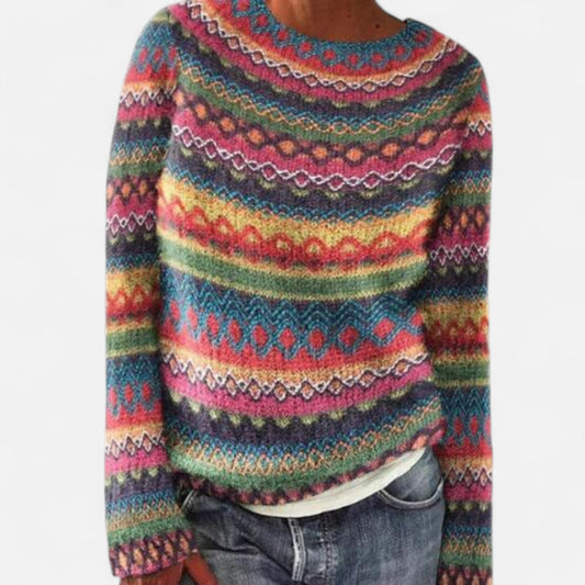 Velmonti Mode | Women’s Striped Soft Knit Winter Jumper