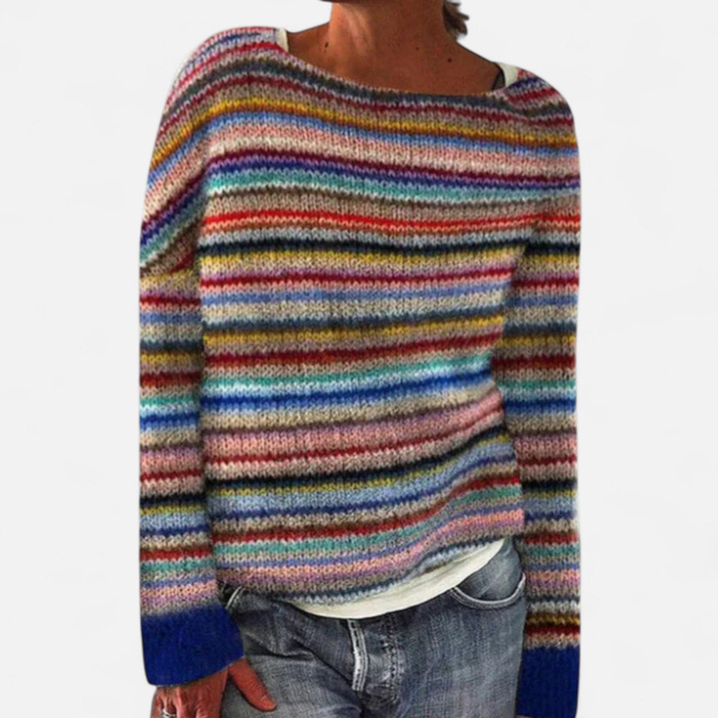 Velmonti Mode | Women’s Striped Soft Knit Winter Jumper