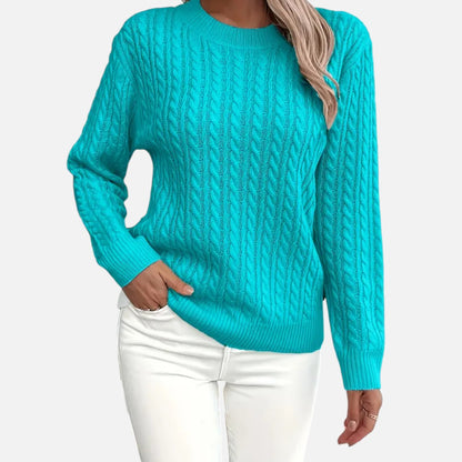 Velmonti Mode | Women’s Casual Loose Fit Round Neck Sweater