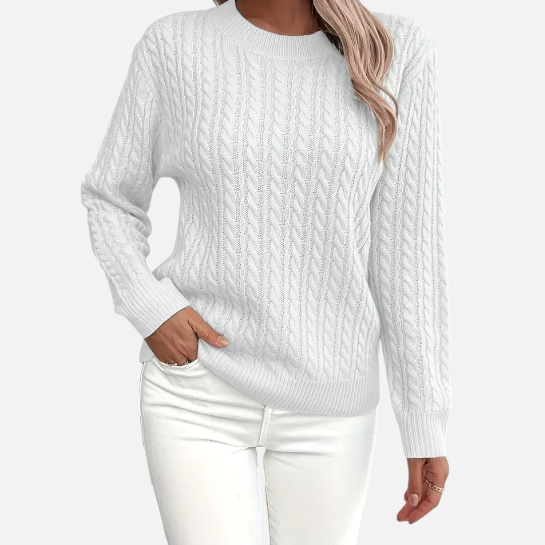 Velmonti Mode | Women’s Casual Loose Fit Round Neck Sweater