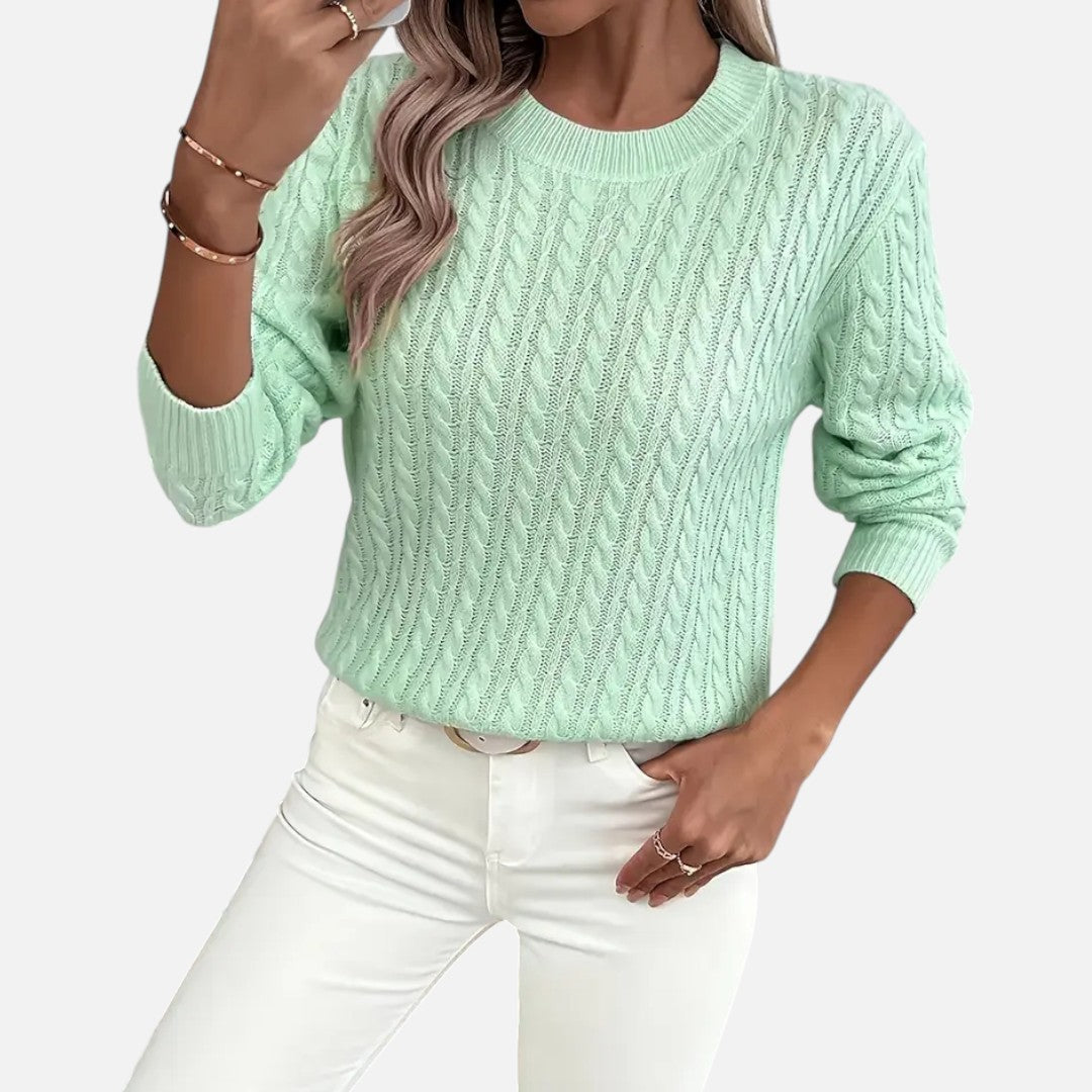 Velmonti Mode | Women’s Casual Loose Fit Round Neck Sweater