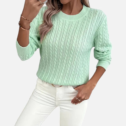 Velmonti Mode | Women’s Casual Loose Fit Round Neck Sweater