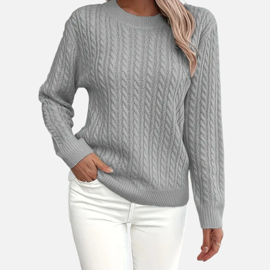 Velmonti Mode | Women’s Casual Loose Fit Round Neck Sweater