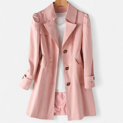 Velmonti Mode | Women’s Classic Belted Mid-Length Trench Coat