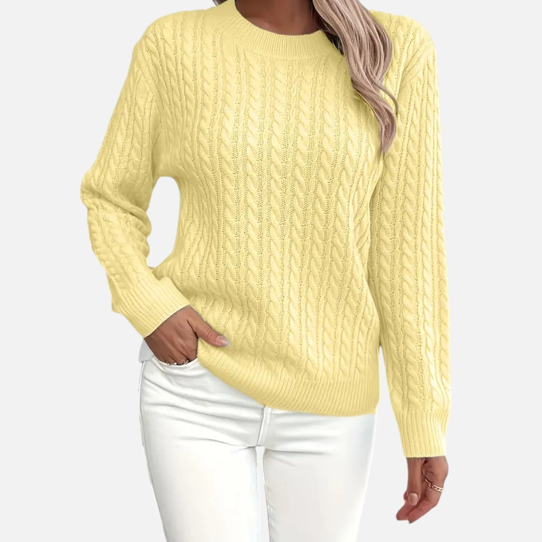 Velmonti Mode | Women’s Casual Loose Fit Round Neck Sweater