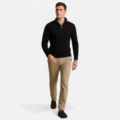 Velmonti Mode | Men’s Cambridge High-Collar Knit Sweater