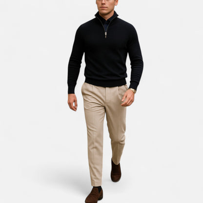 Velmonti Mode | Men’s Wool Blend Half-Zip Jumper