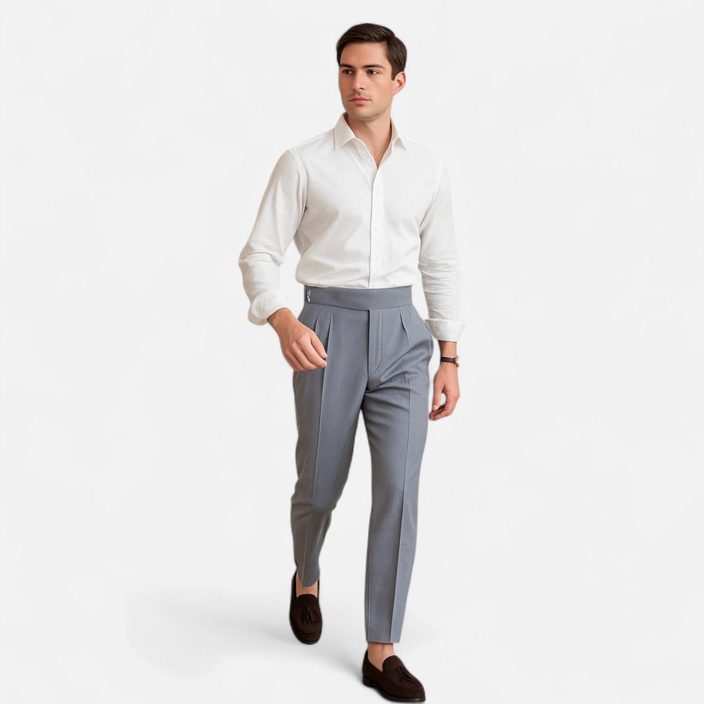 Velmonti Mode | Men’s Savile High-Waisted Pleated Trousers