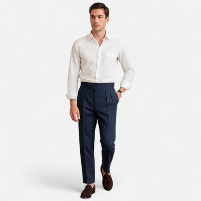 Velmonti Mode | Men’s Savile High-Waisted Pleated Trousers