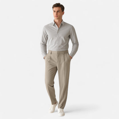 Velmonti Mode | Men’s Draped Tapered Formal Trousers