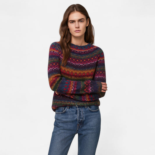 Velmonti Mode | Women’s Striped Soft Knit Winter Jumper