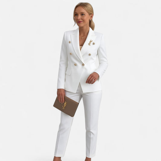Velmonti Mode | Women’s Sharp-Cut Double-Breasted Formal Suit