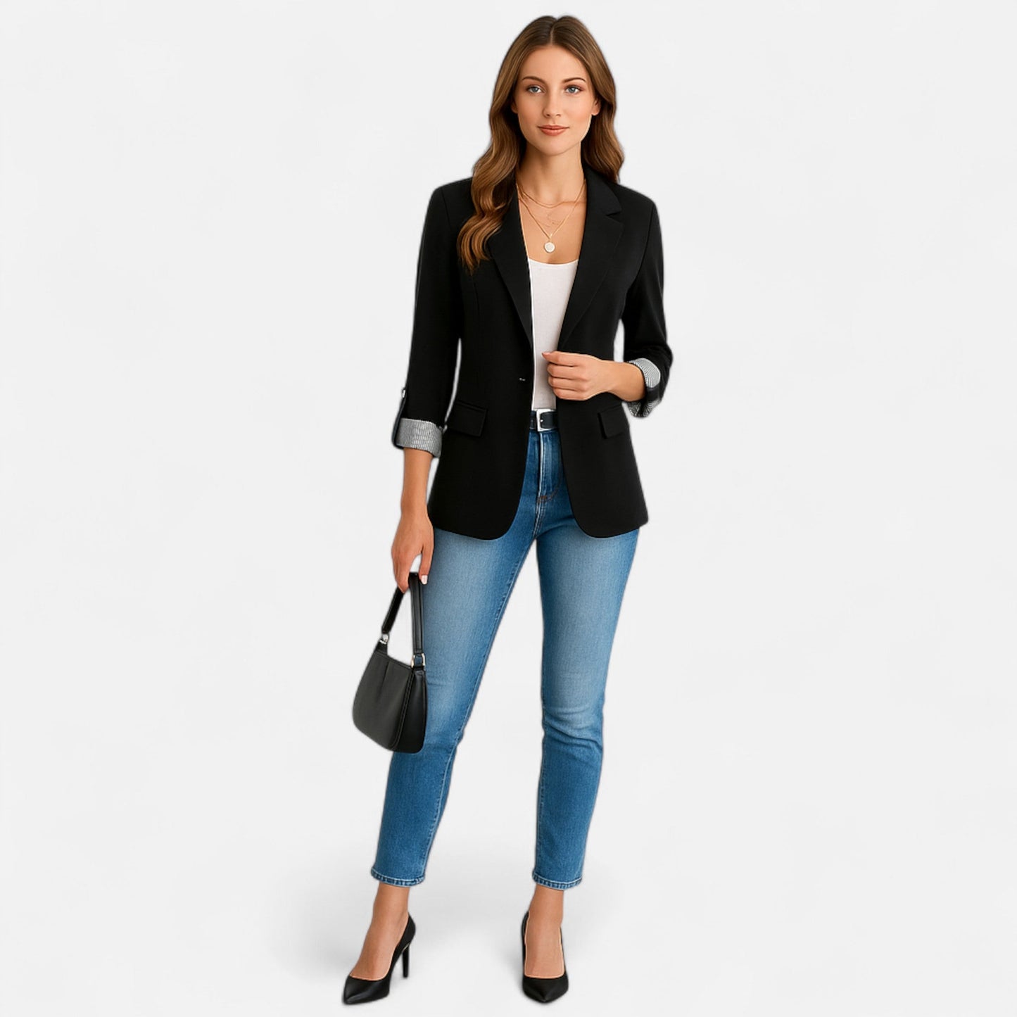 Velmonti Mode | Women’s Relaxed Fit Buttoned Office Blazer