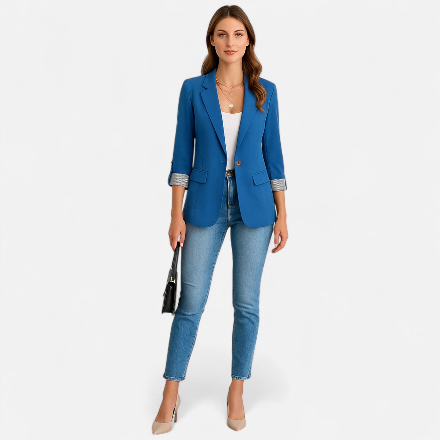 Velmonti Mode | Women’s Relaxed Fit Buttoned Office Blazer