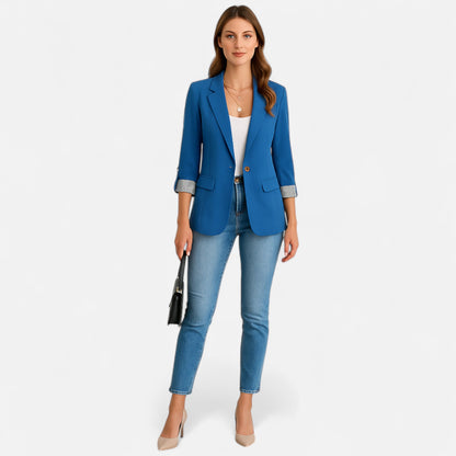 Velmonti Mode | Women’s Relaxed Fit Buttoned Office Blazer