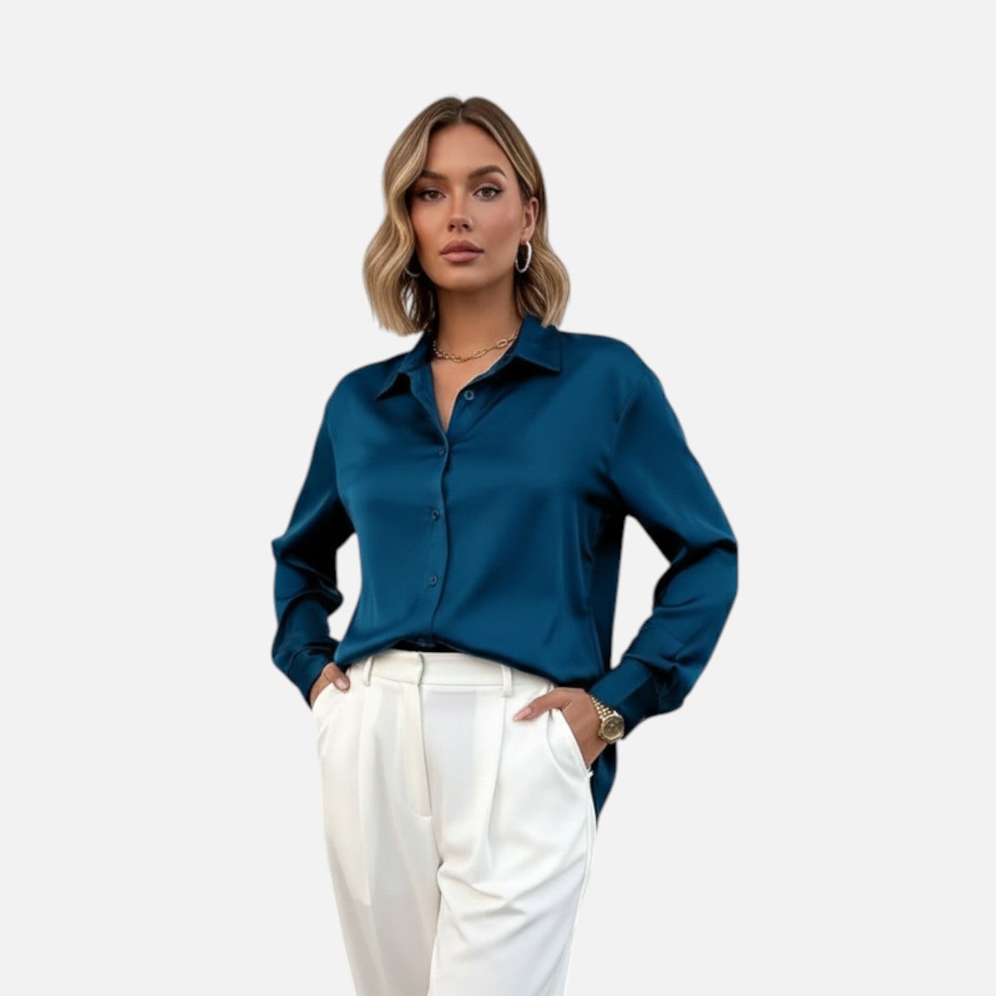Velmonti Mode | Women's Timeless Satin Blouse