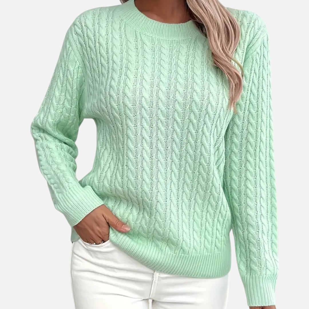 Velmonti Mode | Women’s Casual Loose Fit Round Neck Sweater