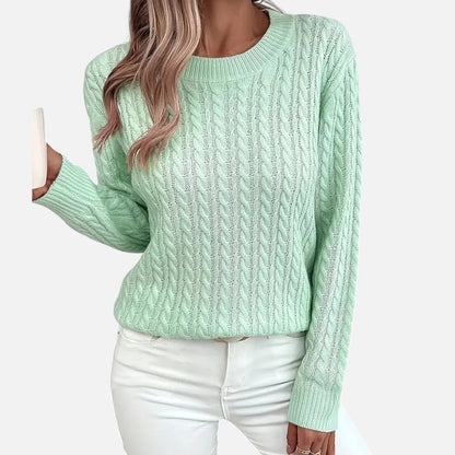 Velmonti Mode | Women’s Casual Loose Fit Round Neck Sweater