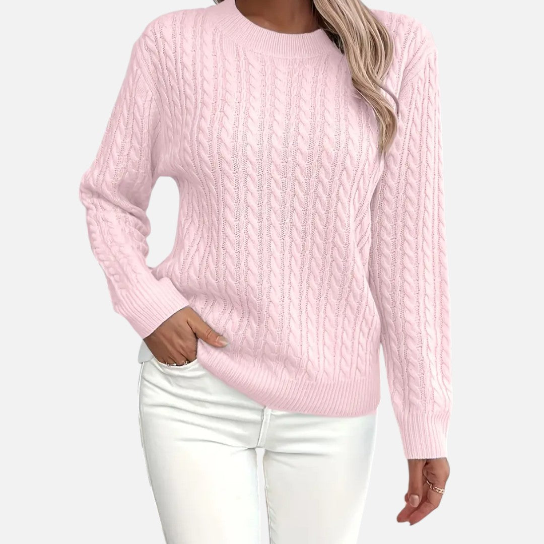 Velmonti Mode | Women’s Casual Loose Fit Round Neck Sweater