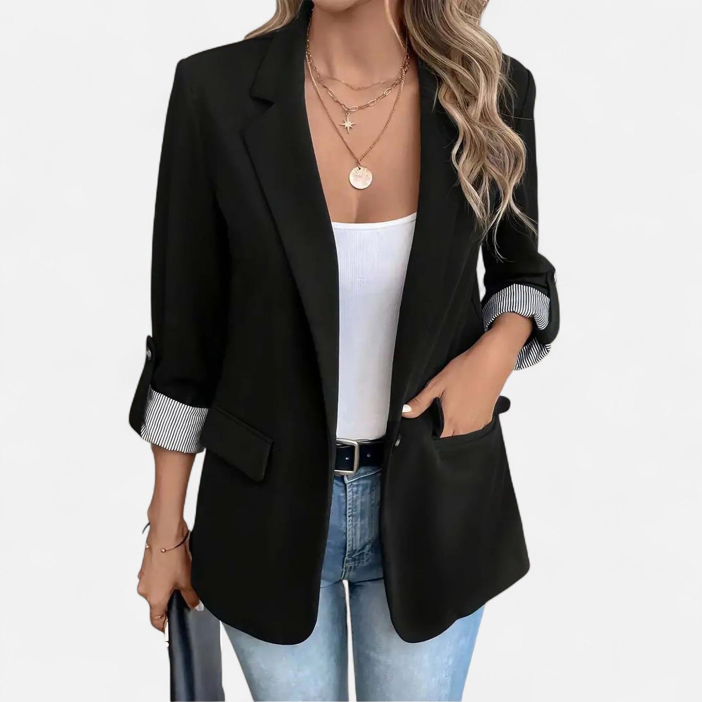 Velmonti Mode | Women’s Relaxed Fit Buttoned Office Blazer