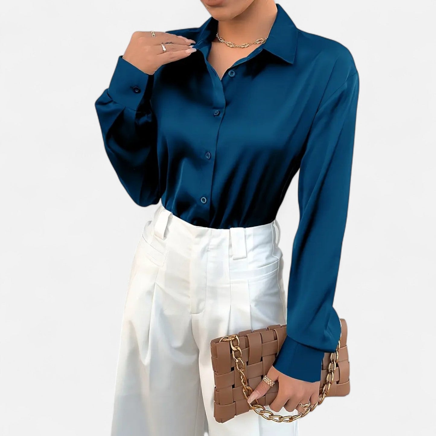 Velmonti Mode | Women's Timeless Satin Blouse