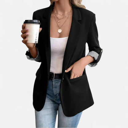 Velmonti Mode | Women’s Relaxed Fit Buttoned Office Blazer
