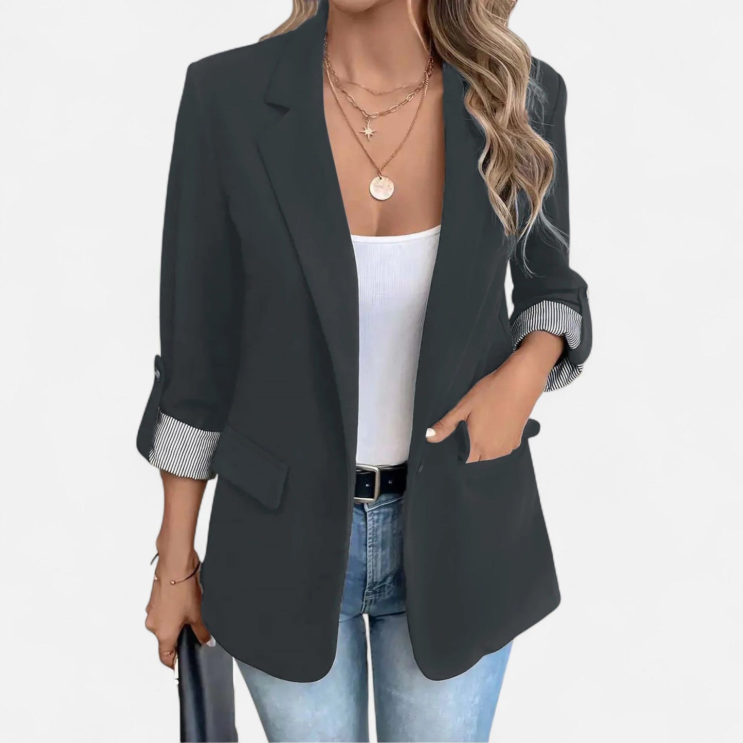 Velmonti Mode | Women’s Relaxed Fit Buttoned Office Blazer