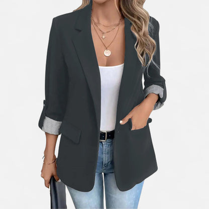 Velmonti Mode | Women’s Relaxed Fit Buttoned Office Blazer