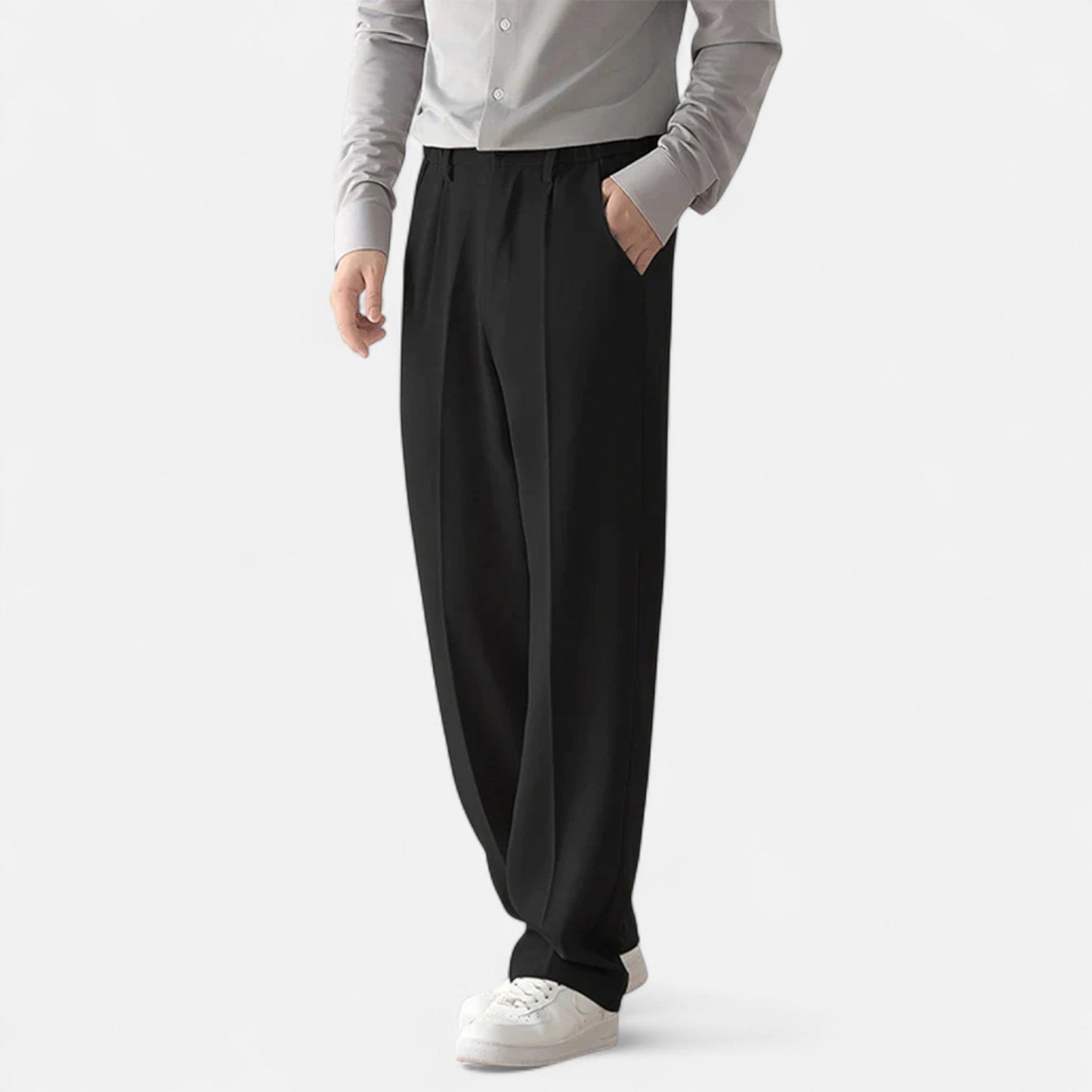 Velmonti Mode | Men’s Draped Tapered Formal Trousers