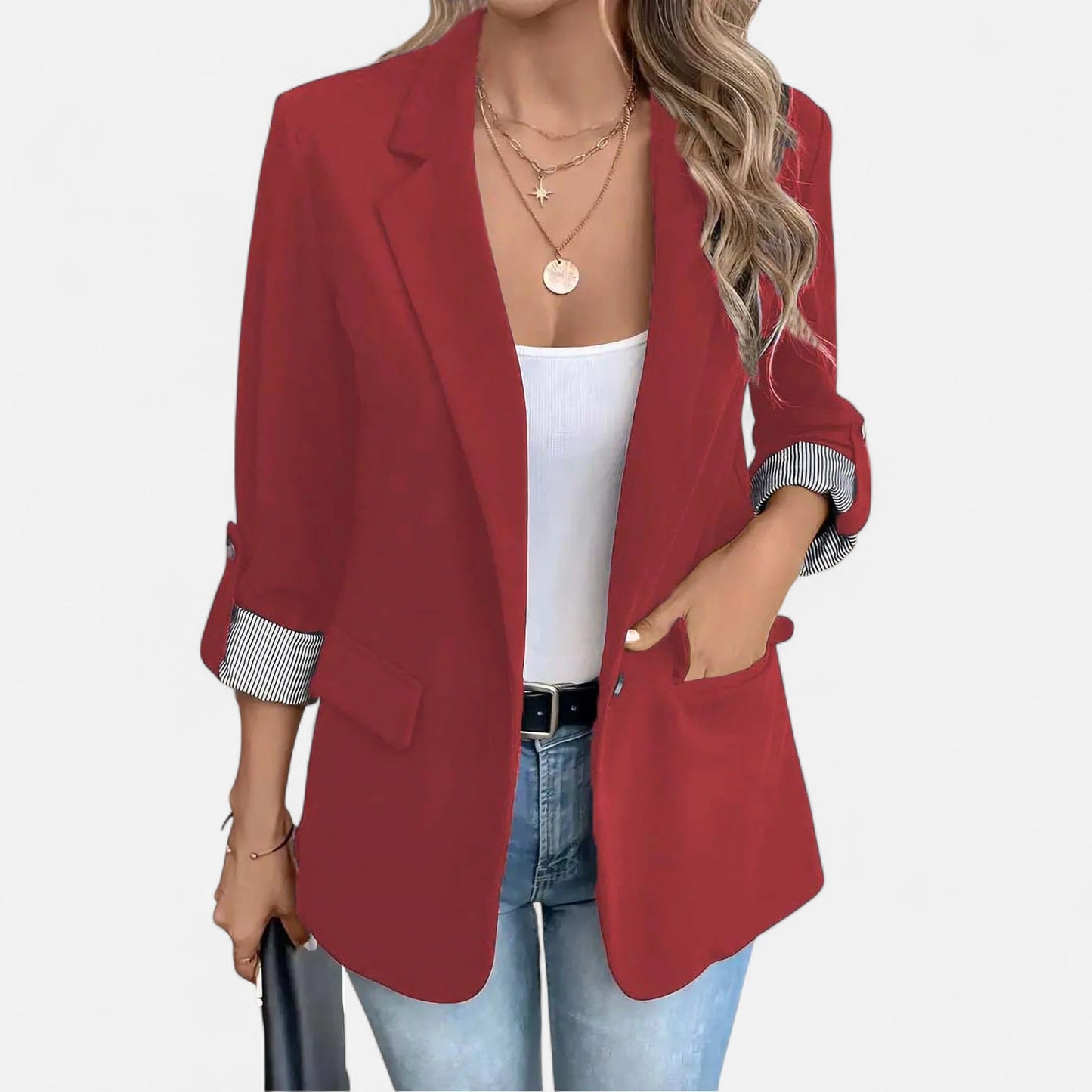 Velmonti Mode | Women’s Relaxed Fit Buttoned Office Blazer