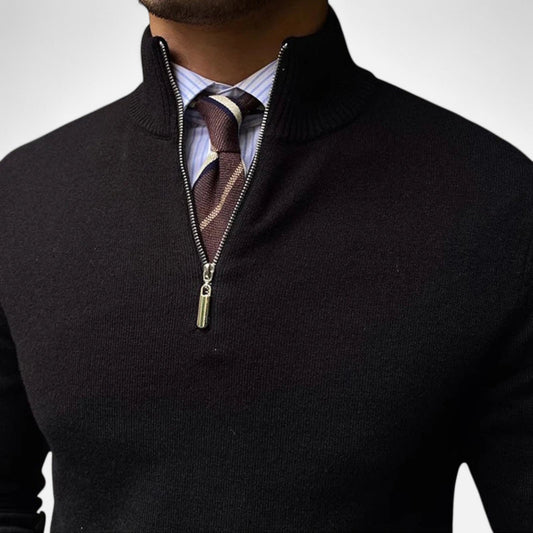 Velmonti Mode | Men’s Wool Blend Half-Zip Jumper