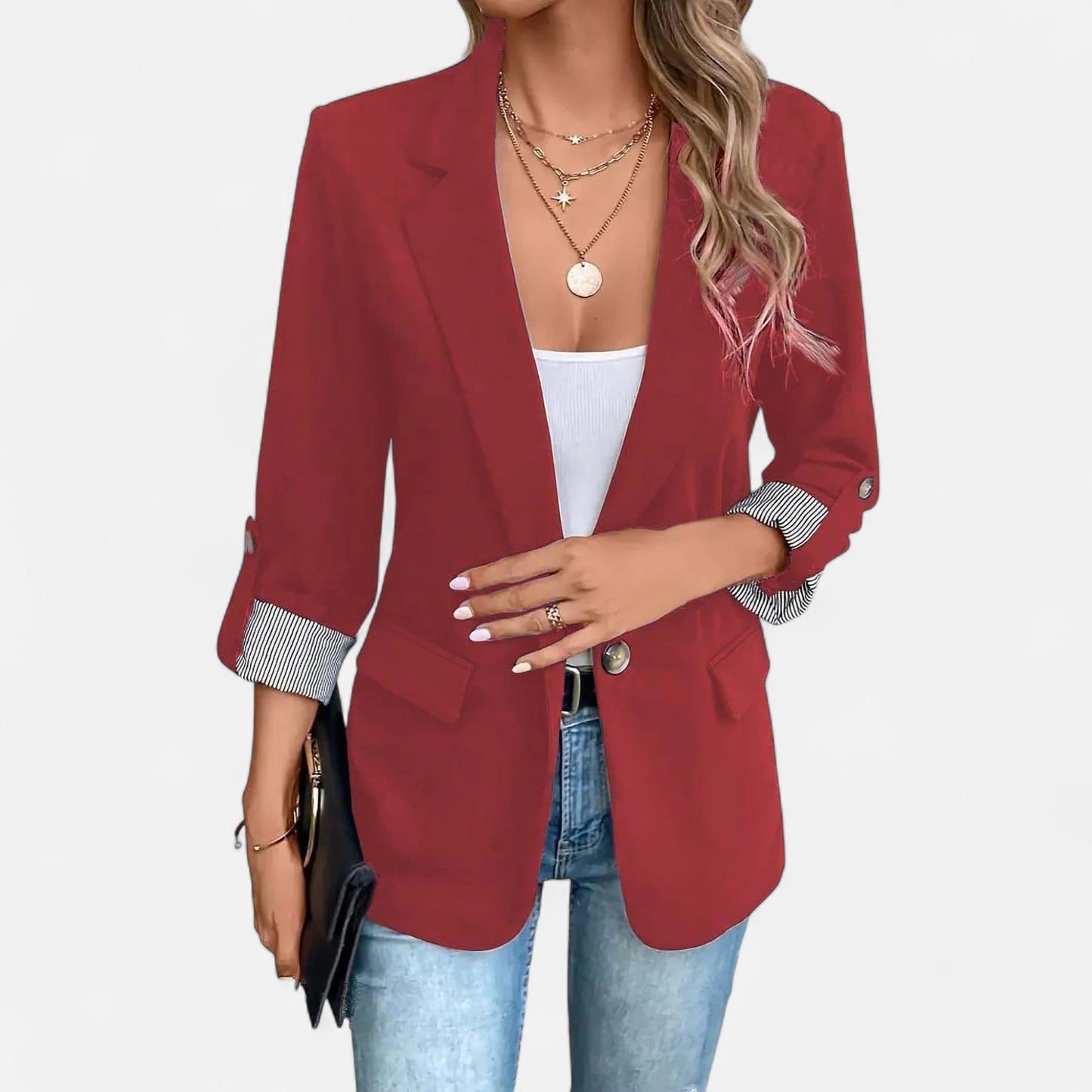 Velmonti Mode | Women’s Relaxed Fit Buttoned Office Blazer