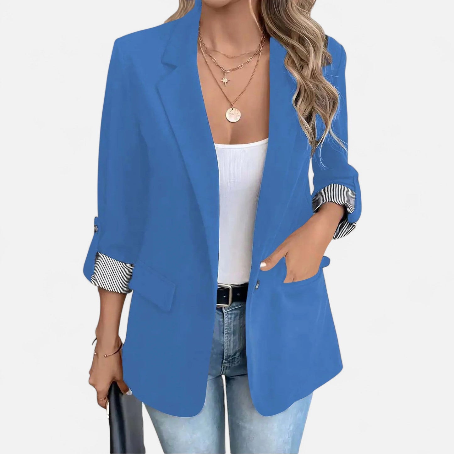 Velmonti Mode | Women’s Relaxed Fit Buttoned Office Blazer
