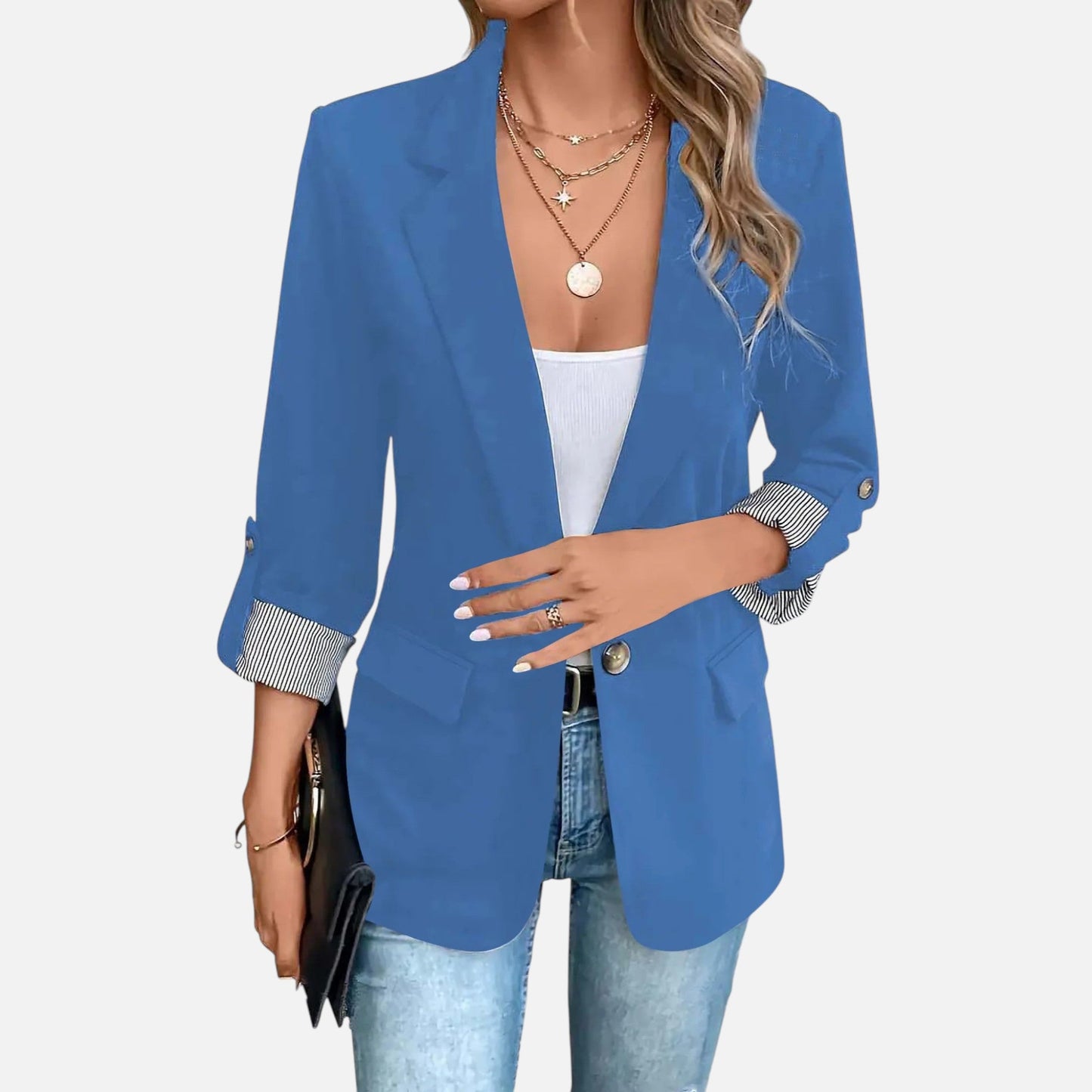 Velmonti Mode | Women’s Relaxed Fit Buttoned Office Blazer