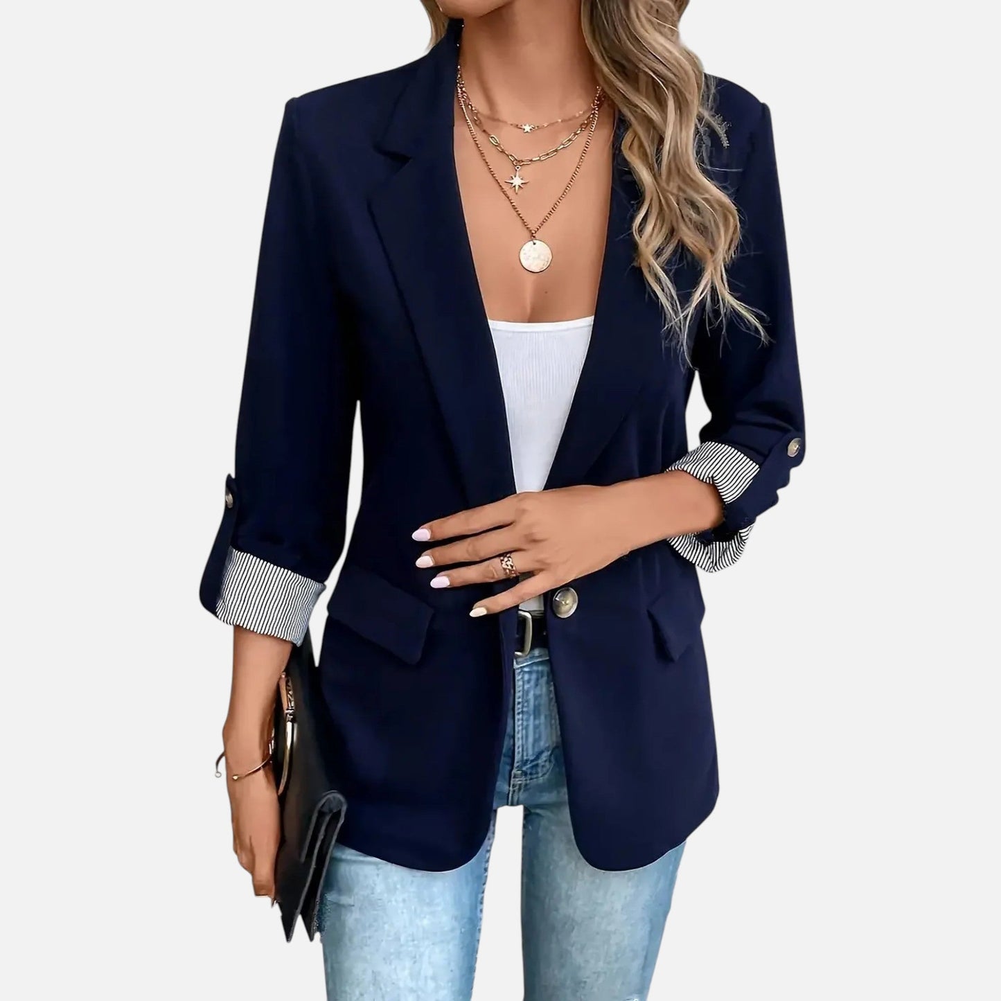Velmonti Mode | Women’s Relaxed Fit Buttoned Office Blazer