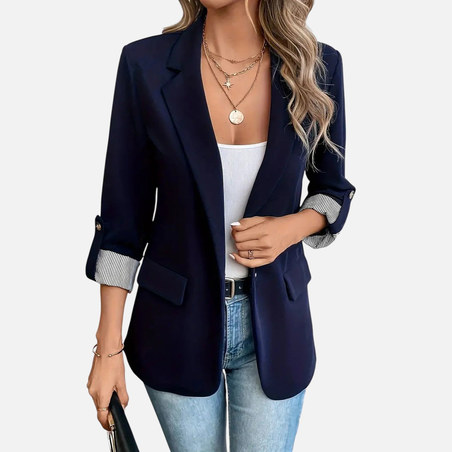 Velmonti Mode | Women’s Relaxed Fit Buttoned Office Blazer