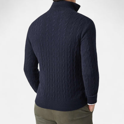 Velmonti Mode | Men’s Heritage Zip-Knit Wool Pullover