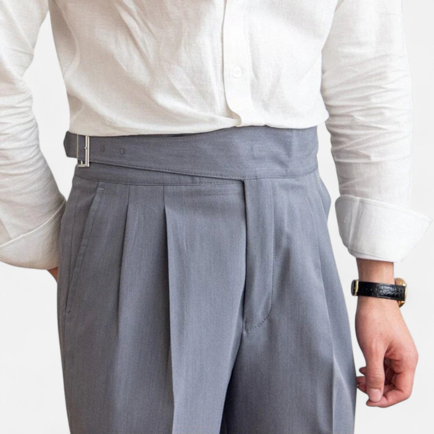 Velmonti Mode | Men’s Savile High-Waisted Pleated Trousers