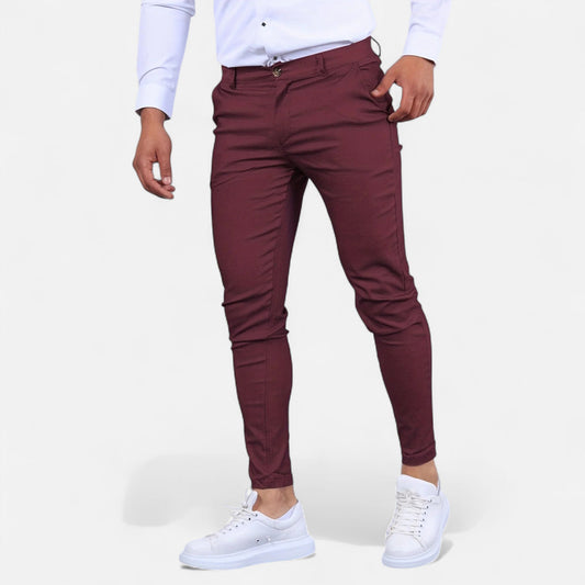 Velmonti Mode | Men’s Modern-Cut Minimalist Chino Trousers