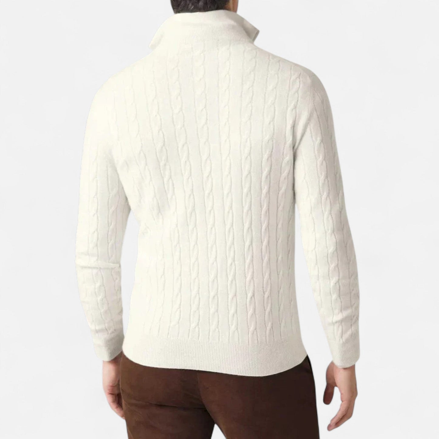 Velmonti Mode | Men’s Heritage Zip-Knit Wool Pullover